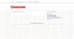 Desktop Screenshot of changhong.cz
